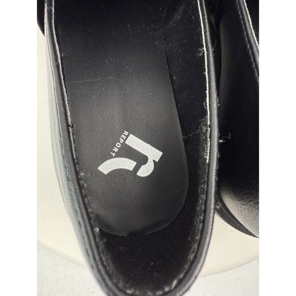 Report Hayden Womens Size 7 Black Chunky Chain Studded Loafers Faux Leather - Picture 9 of 12